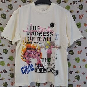 Travis Scott Utopia x St Michael 3A T-shirt Cream